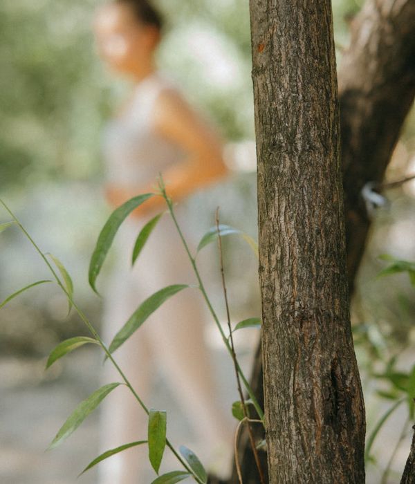 A woman in a serene yoga pose, embodying balance and calm.